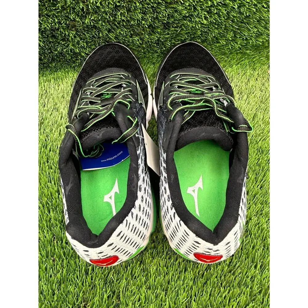 Mizuno Wave Rider 18 J1GC150403 Athletic Sneaker Men's 9.5 Black Mesh Running